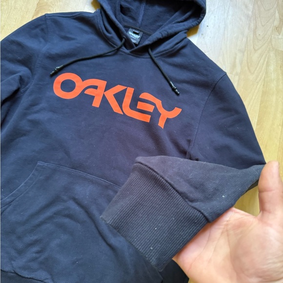 Y2K Vintage Oakley Hoodie Big Centre Logo Streetwear - Picture 3 of 5